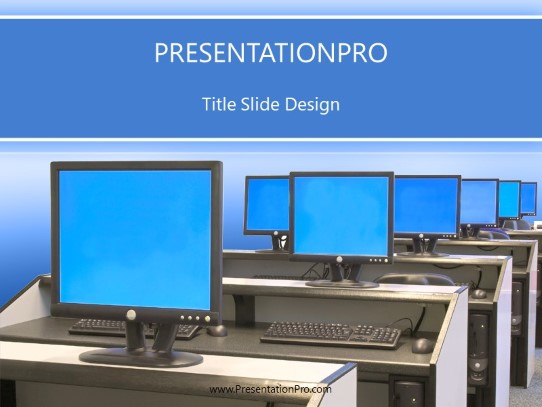 Computer Lab PowerPoint Template title slide design