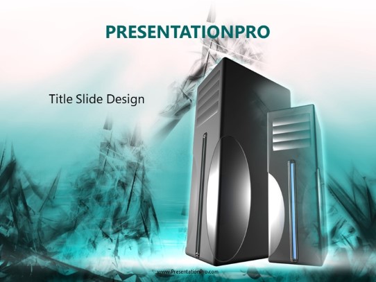 Dark Crystal Servers PowerPoint Template title slide design