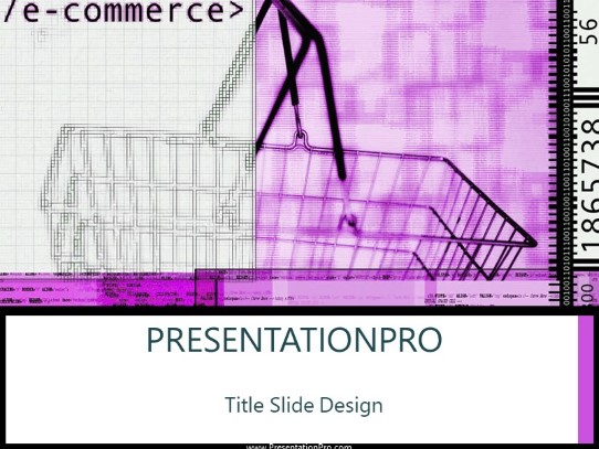Ecommerce01 Purple PowerPoint Template title slide design
