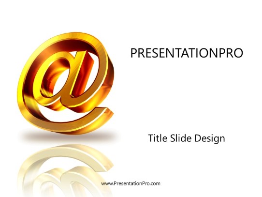 Email PowerPoint Template title slide design