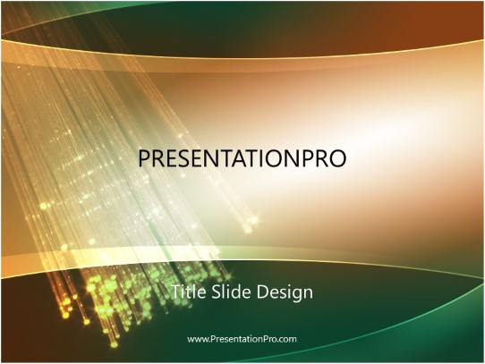 Fiber Optics Orange PowerPoint Template title slide design