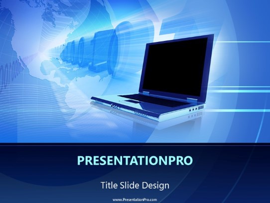 Global Connection PowerPoint Template title slide design