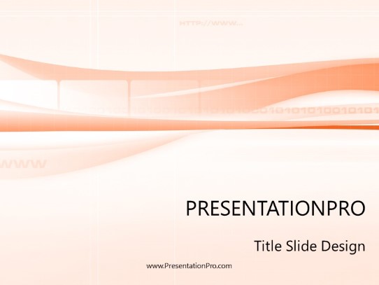 Internet Abstract Orange PowerPoint Template title slide design