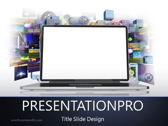 Internet Media PowerPoint Template title slide design