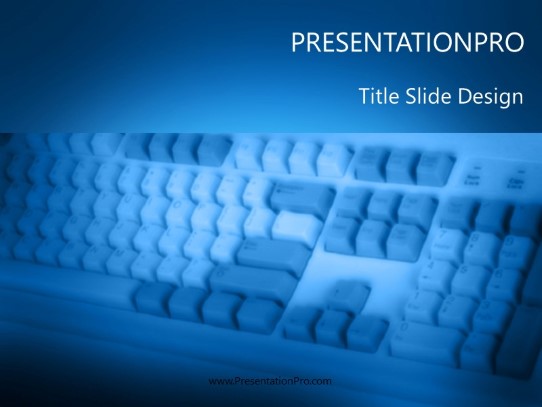 Keys Blue PowerPoint Template title slide design