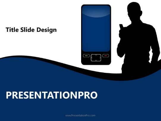 Mobile Marketing PowerPoint Template title slide design