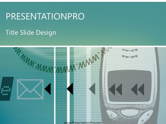 Online04 Bluish PowerPoint Template title slide design