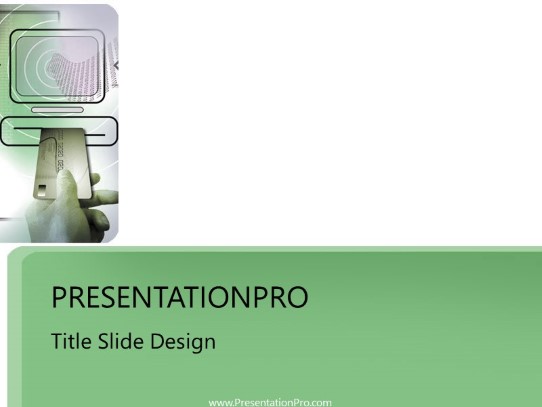 Online06 Green PowerPoint Template title slide design