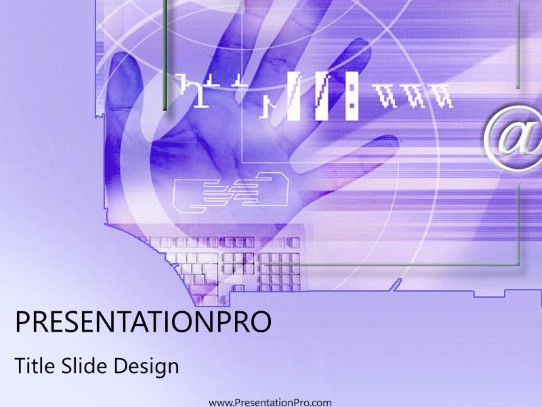 Online08 Purple PowerPoint Template title slide design