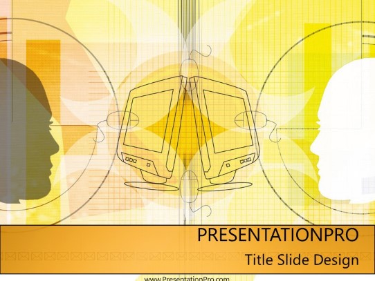Online23 PowerPoint Template title slide design