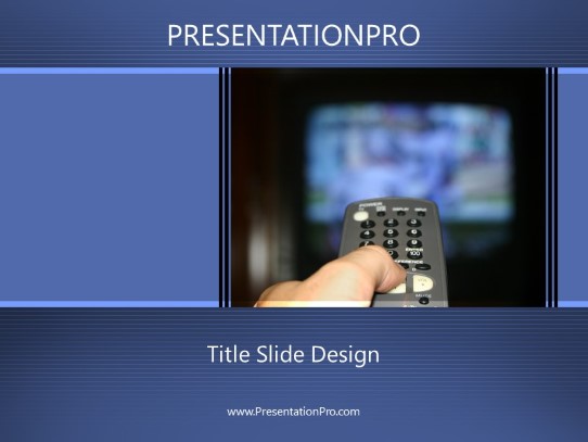Remote PowerPoint Template title slide design