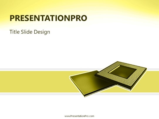 Semiconductor Gold PowerPoint Template title slide design