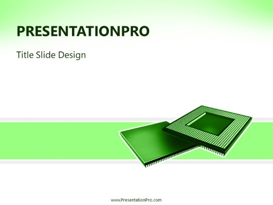 Semiconductor Green PowerPoint Template title slide design