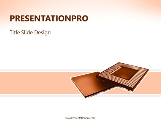 Semiconductor Orange PowerPoint Template title slide design