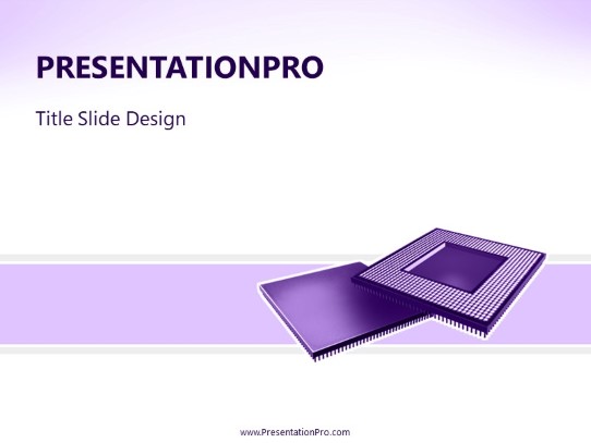 Semiconductor Purple PowerPoint Template title slide design