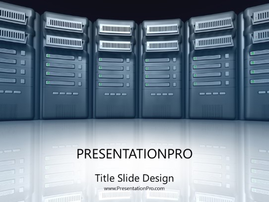 Server Hudle PowerPoint Template title slide design