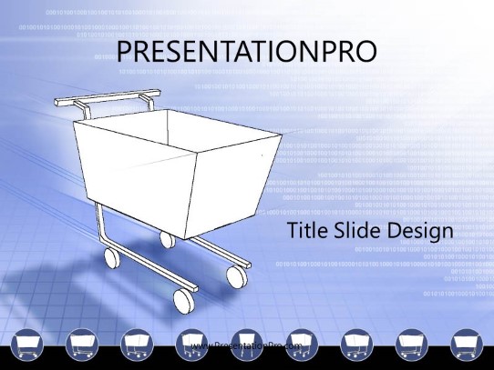 Shopincart PowerPoint Template title slide design