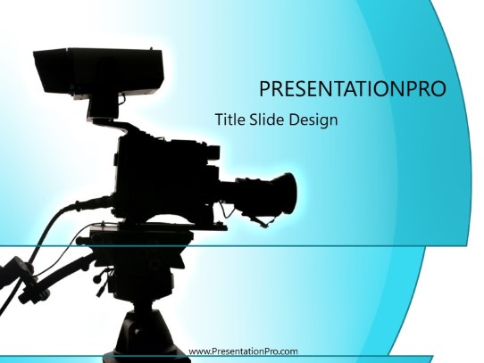 Tv Camera PowerPoint Template title slide design