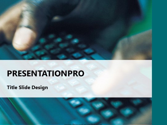 Typing PowerPoint Template title slide design