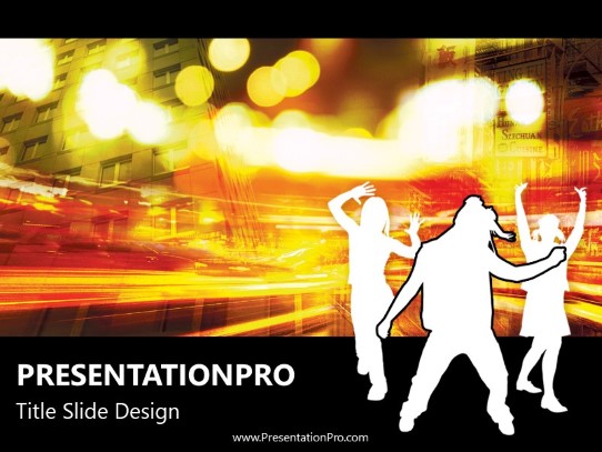 Club Dancing 01 PowerPoint Template title slide design
