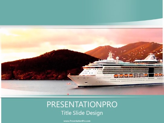 Cruise PowerPoint Template title slide design