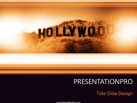 Hollywood PowerPoint Template title slide design