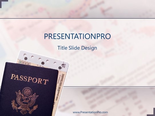 Passport PowerPoint Template title slide design