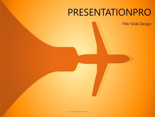 Airplane Silhouette PowerPoint Template title slide design