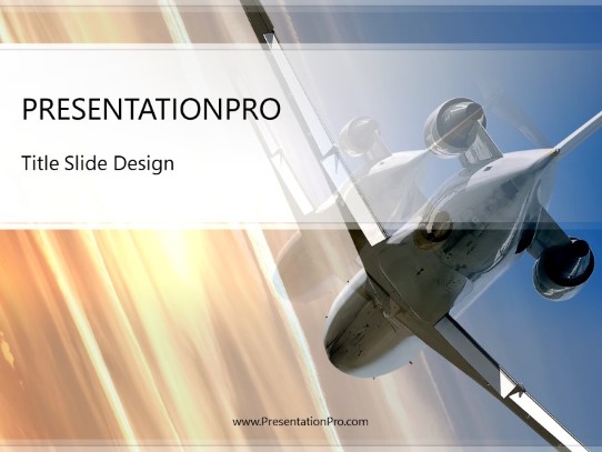 Corporate Jet Set PowerPoint Template title slide design