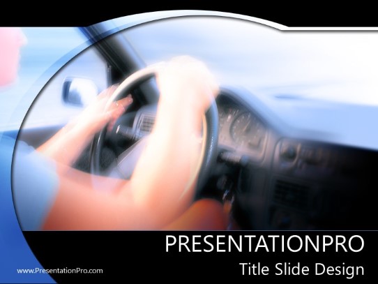 Driving PowerPoint Template title slide design