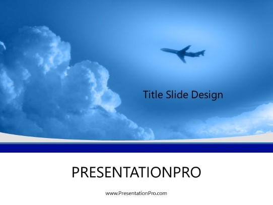 High Altitude Blue PowerPoint Template title slide design