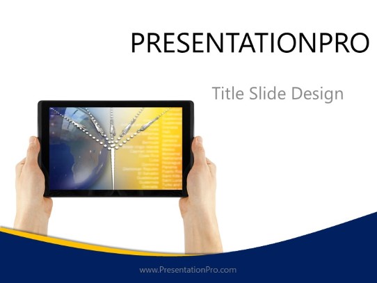 Mobile Flight Plan PowerPoint Template title slide design