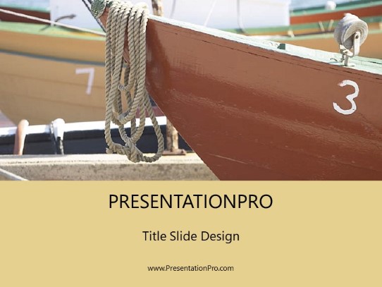 Pastel Boats PowerPoint Template title slide design