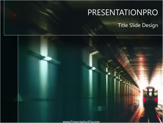 Train 03 PowerPoint Template title slide design