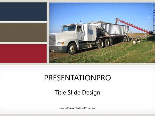 Truckin Grain PowerPoint Template title slide design