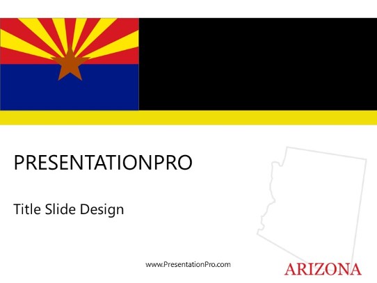 Arizona PowerPoint template background in US Cities and States