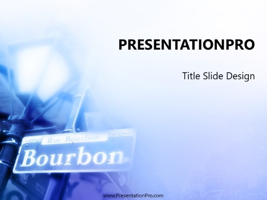 Bourbon B PowerPoint Template title slide design