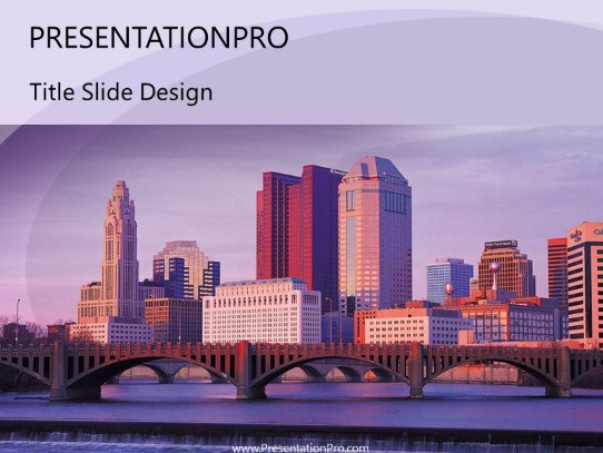 Columbus PowerPoint Template title slide design
