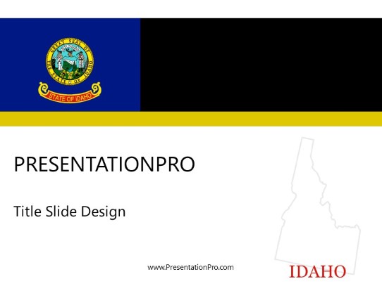Idaho PowerPoint Template title slide design