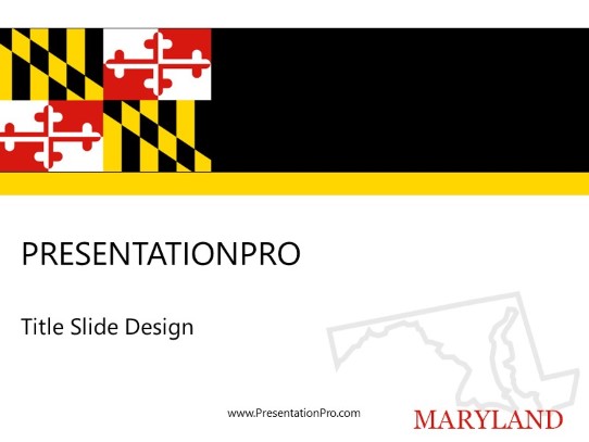 Maryland PowerPoint Template title slide design