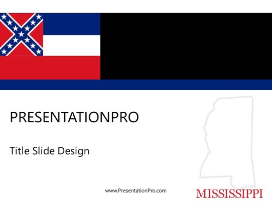 Mississippi PowerPoint Template title slide design