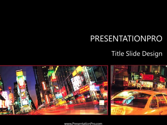 Ny05 PowerPoint Template title slide design