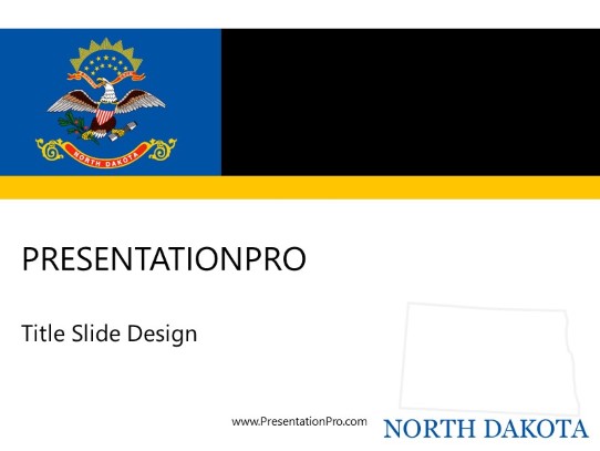North Dakota PowerPoint Template title slide design