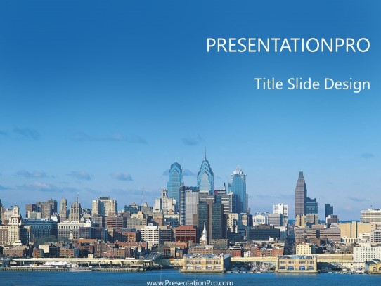 Philly02 PowerPoint Template title slide design
