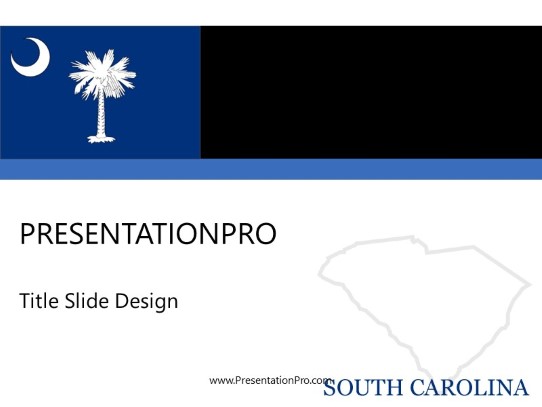 South Carolina PowerPoint Template title slide design