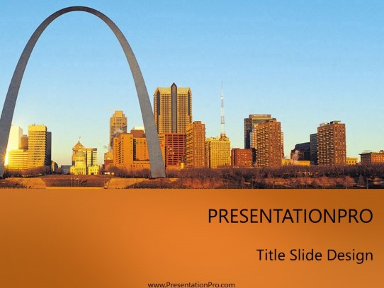 Stlouis PowerPoint Template title slide design