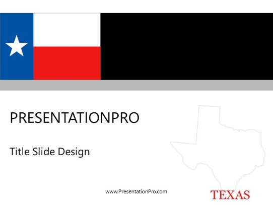 Texas PowerPoint Template title slide design