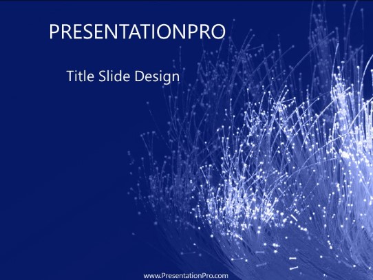 Curved Optics Blue PowerPoint Template title slide design