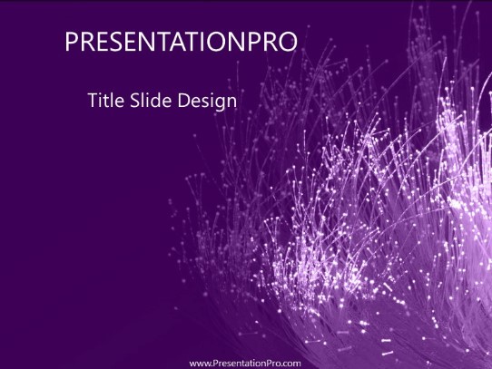 Curved Optics Purple PowerPoint Template title slide design