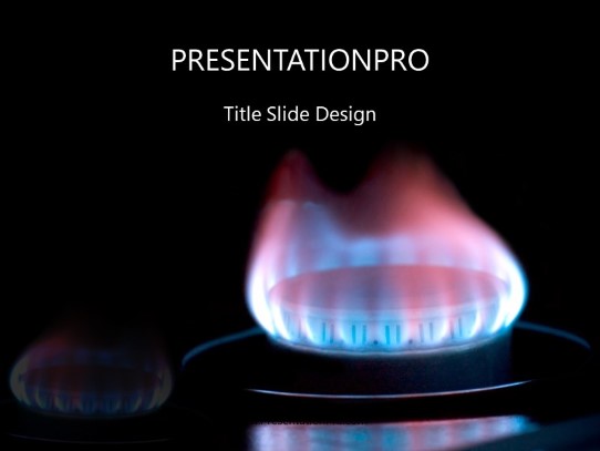 Natural Gas Flame PowerPoint Template title slide design